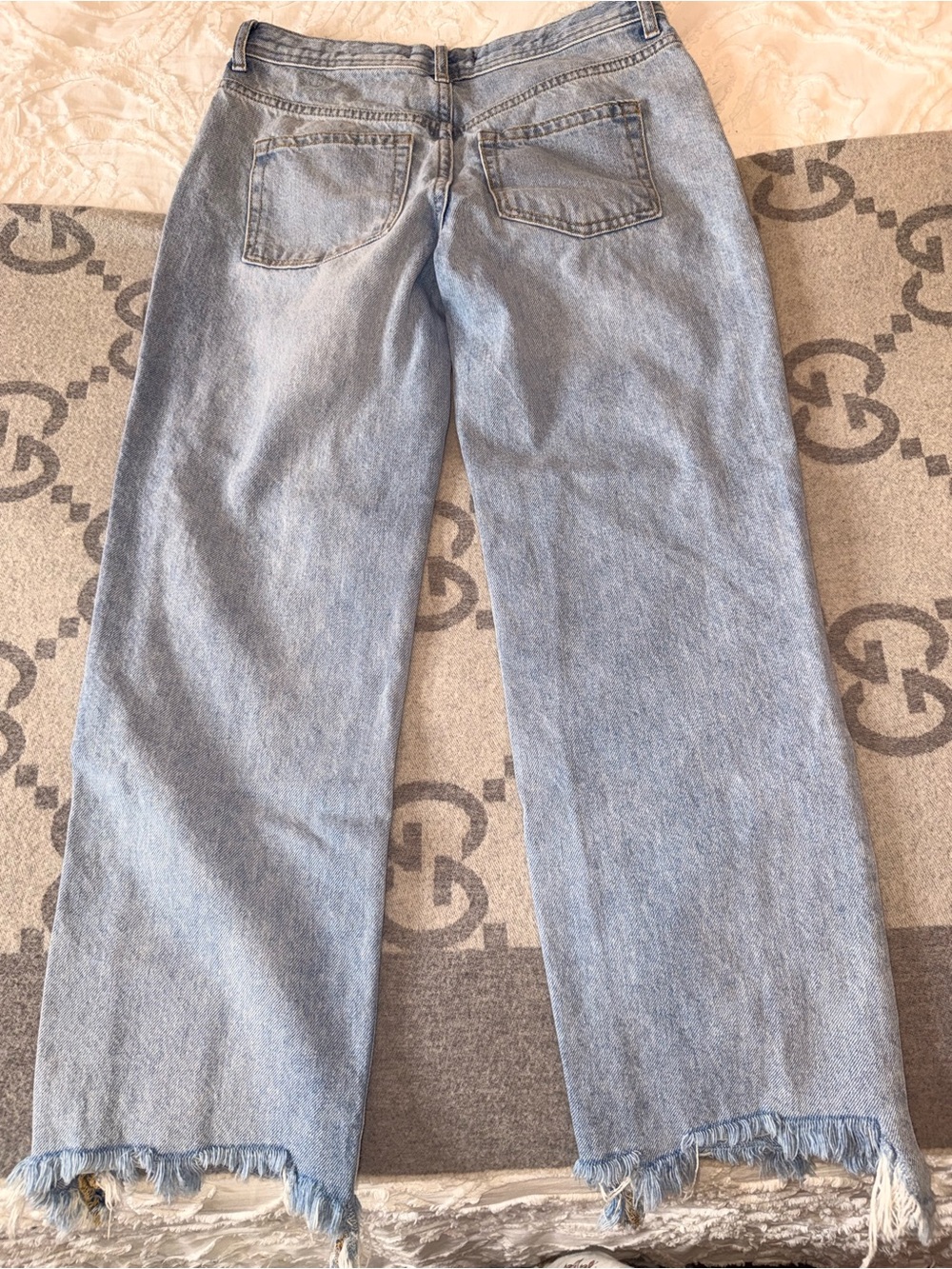 Free People We the Free Light Blue Straight-Leg Jeans - Picture 9 of 11